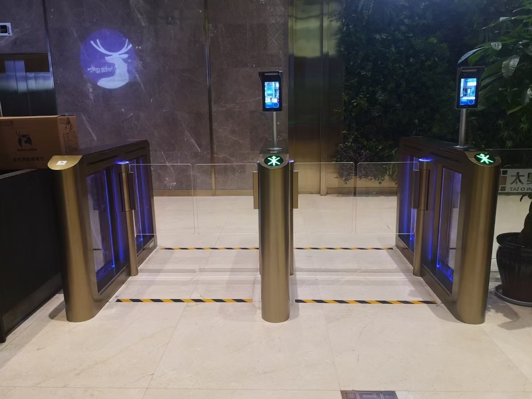 Speed Gate New Project Security Access Control System Turnstile With Golden Color