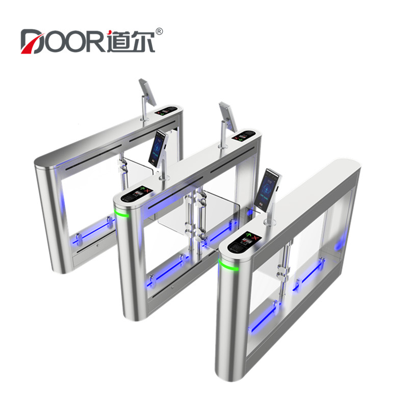 Facial Recognition Tursntile Security Barrier Swing Gate for Physical Access Control System
