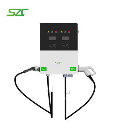 Double Guns Double Screen OCPP SZC AC-DC Charger 42 kW Type2-CCS2 Commercial Floor-Stand Charging Station
