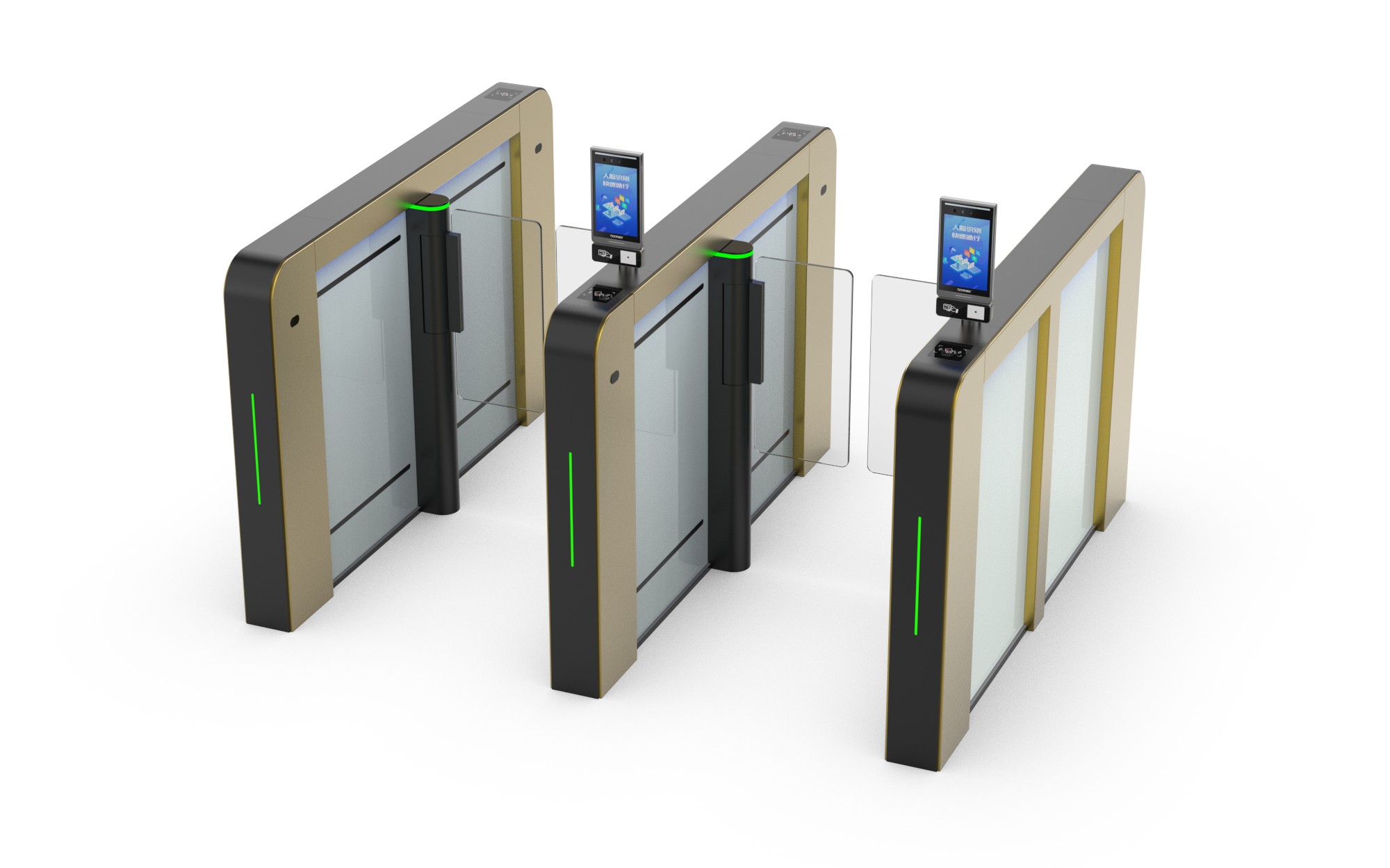 High Speed Pedestrian Turnstile with DC24V Servo Motor